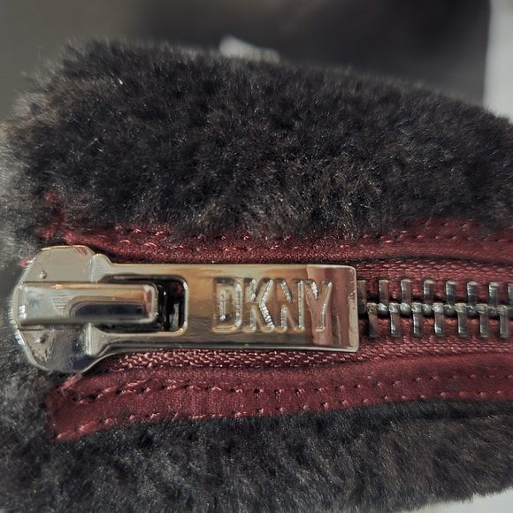 DKNY Burgundy and Black Wedge Boots - Picture 5 of 10